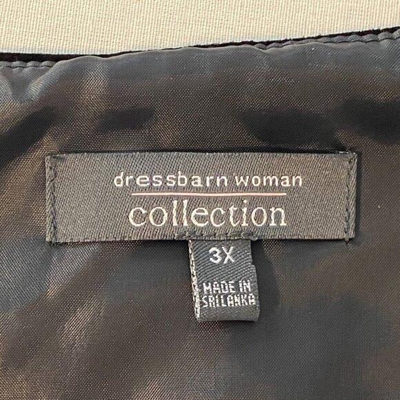 Dressbarn Velvet Tank Top Womens Size 3X Black Pullover Evening Party Formal - Picture 4 of 5